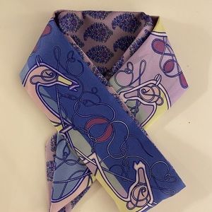 Hermes purple lalbhai silk twilly